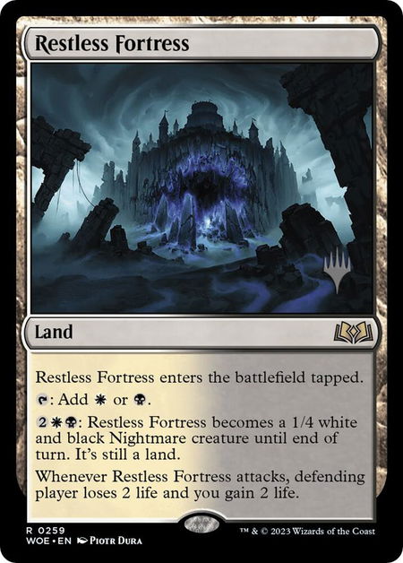 Restless Fortress - Promo Pack: Wilds of Eldraine Magic: The Gathering trading card