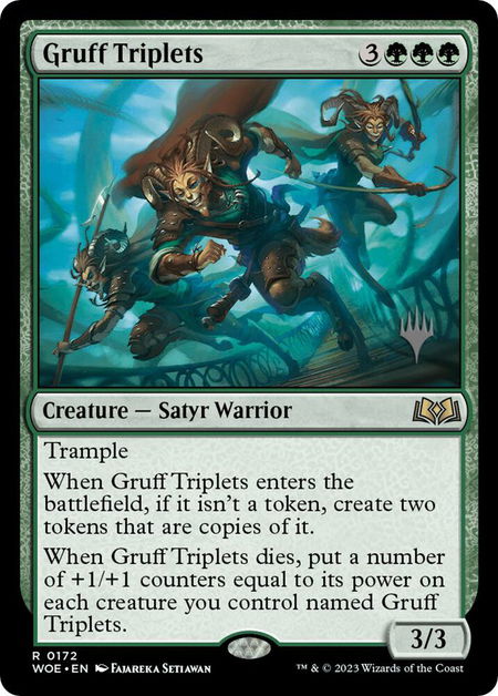 Gruff Triplets - Promo Pack: Wilds of Eldraine Magic: The Gathering trading card