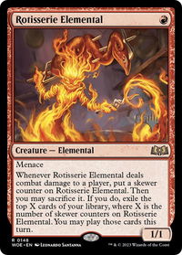 Rotisserie Elemental - Promo Pack: Wilds of Eldraine (PPWOE) #148p - Rare Magic: The Gathering Trading Card