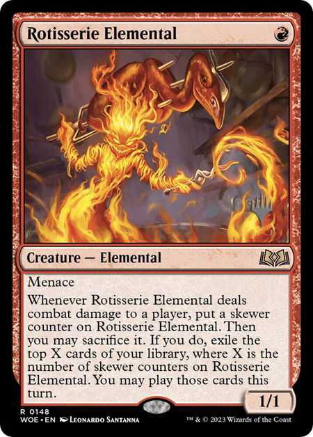 Rotisserie Elemental - Promo Pack: Wilds of Eldraine Magic: The Gathering trading card