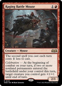 Raging Battle Mouse - Promo Pack: Wilds of Eldraine (PPWOE) #143p - Rare Magic: The Gathering Trading Card