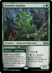 Bramble Familiar - Promo Pack: Wilds of Eldraine (PPWOE) #164p - Rare Magic: The Gathering Trading Card