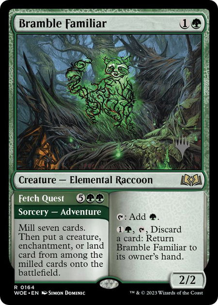 Bramble Familiar - Promo Pack: Wilds of Eldraine Magic: The Gathering trading card