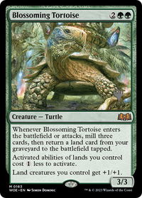 Blossoming Tortoise - Promo Pack: Wilds of Eldraine (PPWOE) #163p - Mythic Magic: The Gathering Trading Card