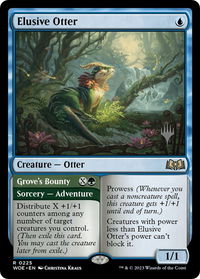 Elusive Otter - Promo Pack: Wilds of Eldraine (PPWOE) #225p - Rare Magic: The Gathering Trading Card