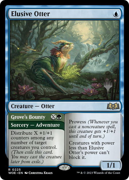 Elusive Otter - Promo Pack: Wilds of Eldraine Magic: The Gathering trading card