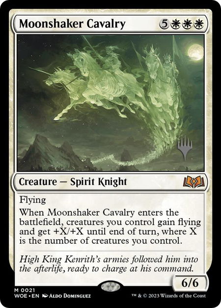 Moonshaker Cavalry - Promo Pack: Wilds of Eldraine Magic: The Gathering trading card