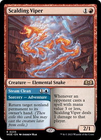 Scalding Viper - Promo Pack: Wilds of Eldraine (PPWOE) #235p - Rare Magic: The Gathering Trading Card