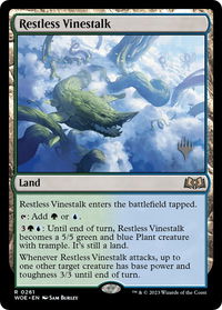 Restless Vinestalk - Promo Pack: Wilds of Eldraine (PPWOE) #261p - Rare Magic: The Gathering Trading Card