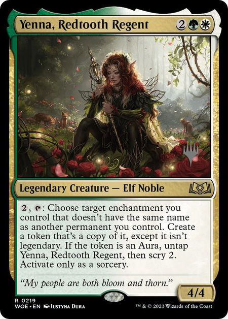 Yenna, Redtooth Regent - Promo Pack: Wilds of Eldraine Magic: The Gathering trading card