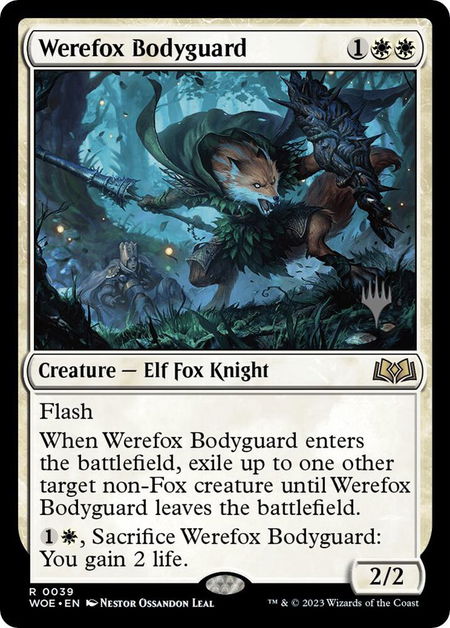 Werefox Bodyguard - Promo Pack: Wilds of Eldraine Magic: The Gathering trading card