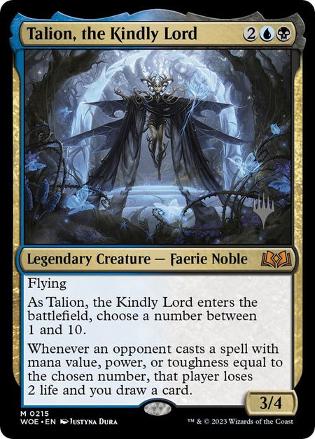 Talion, the Kindly Lord - Promo Pack: Wilds of Eldraine Magic: The Gathering trading card