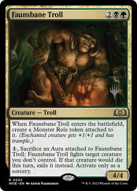 Faunsbane Troll - Promo Pack: Wilds of Eldraine (PPWOE) #203p - Rare Magic: The Gathering Trading Card