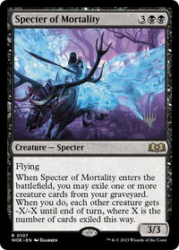 Specter of Mortality - Promo Pack: Wilds of Eldraine (PPWOE) #107p - Rare Magic: The Gathering Trading Card