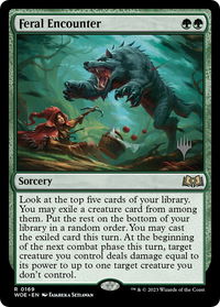 Feral Encounter - Promo Pack: Wilds of Eldraine (PPWOE) #169p - Rare Magic: The Gathering Trading Card