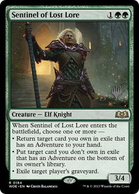 Sentinel of Lost Lore - Promo Pack: Wilds of Eldraine (PPWOE) #184p - Rare Magic: The Gathering Trading Card