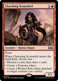Charming Scoundrel - Promo Pack: Wilds of Eldraine (PPWOE) #124p - Rare Magic: The Gathering Trading Card