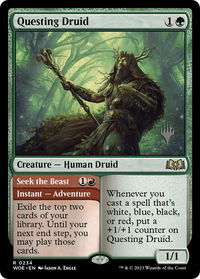 Questing Druid - Promo Pack: Wilds of Eldraine (PPWOE) #234p - Rare Magic: The Gathering Trading Card