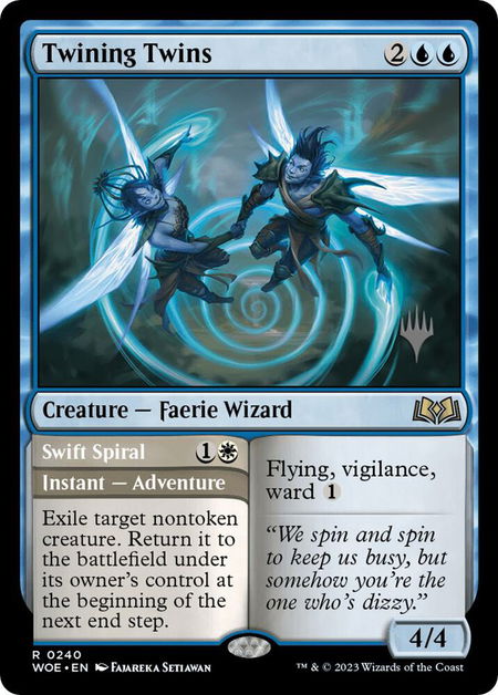 Twining Twins - Promo Pack: Wilds of Eldraine Magic: The Gathering trading card