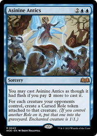 Asinine Antics - Promo Pack: Wilds of Eldraine (PPWOE) #42p - Mythic Magic: The Gathering Trading Card