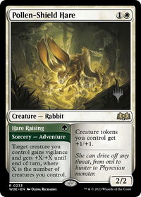 Pollen-Shield Hare - Promo Pack: Wilds of Eldraine (PPWOE) #233p - Rare Magic: The Gathering Trading Card
