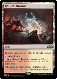 Restless Bivouac - Promo Pack: Wilds of Eldraine (PPWOE) #257p - Rare Magic: The Gathering Trading Card