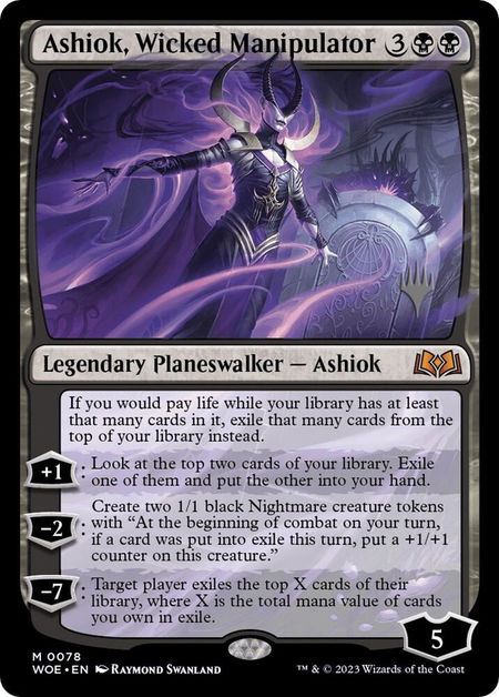 Ashiok, Wicked Manipulator - Promo Pack: Wilds of Eldraine Magic: The Gathering trading card