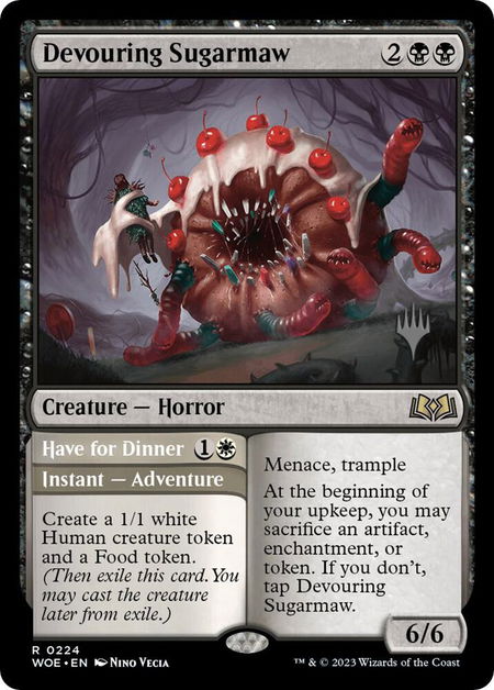 Devouring Sugarmaw - Promo Pack: Wilds of Eldraine Magic: The Gathering trading card