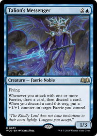 Talion's Messenger - Promo Pack: Wilds of Eldraine (PPWOE) #73p - Rare Magic: The Gathering Trading Card