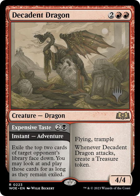 Decadent Dragon - Promo Pack: Wilds of Eldraine Magic: The Gathering trading card
