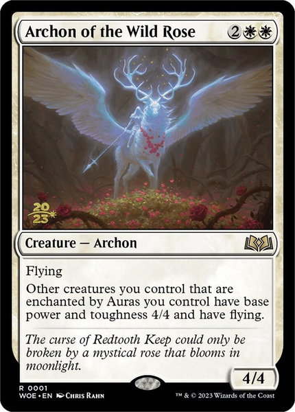 Archon of the Wild Rose trading card from Prerelease Cards Archon of the Wild Rose - Prerelease Cards Magic: The Gathering trading card