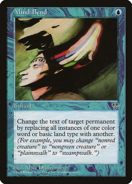 Mind Bend - Mirage Magic: The Gathering trading card