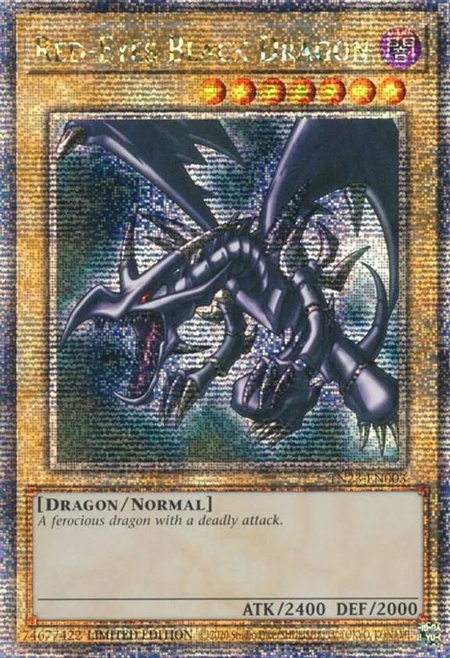 Red-Eyes Black Dragon (Quarter Century Secret Rare) - 25th Anniversary Tin: Dueling Heroes YuGiOh trading card