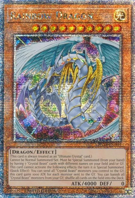 Rainbow Dragon (Quarter Century Secret Rare) - 25th Anniversary Tin: Dueling Heroes YuGiOh trading card