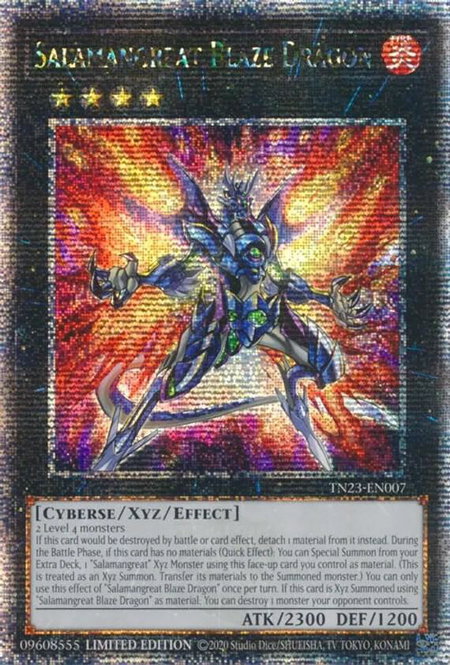 Salamangreat Blaze Dragon (Quarter Century Secret Rare) - 25th Anniversary Tin: Dueling Heroes YuGiOh trading card