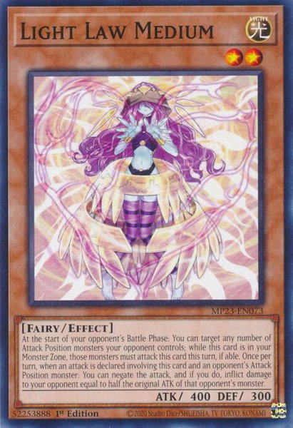 Light Law Medium trading card from 25th Anniversary Tin: Dueling Heroes Mega Pack Light Law Medium - 25th Anniversary Tin: Dueling Heroes Mega Pack YuGiOh trading card