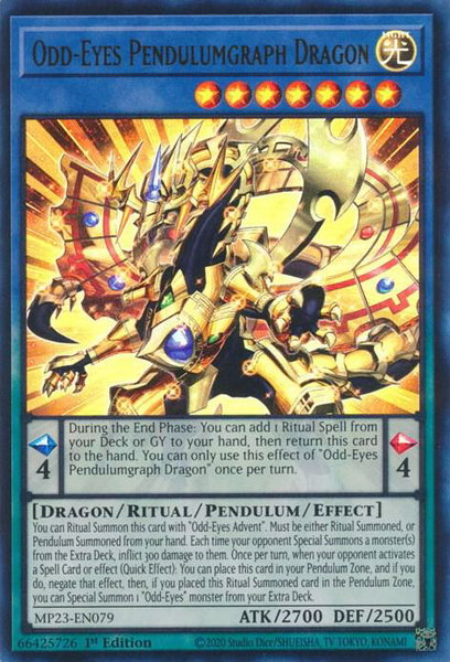Odd-Eyes Pendulumgraph Dragon trading card from 25th Anniversary Tin: Dueling Heroes Mega Pack Odd-Eyes Pendulumgraph Dragon - 25th Anniversary Tin: Dueling Heroes Mega Pack YuGiOh trading card