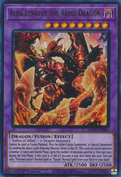 Alba-Lenatus the Abyss Dragon - 25th Anniversary Tin: Dueling Heroes Mega Pack YuGiOh trading card