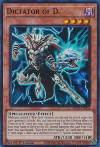 Dictator of D. - 25th Anniversary Tin: Dueling Heroes Mega Pack (MP23) #MP23-EN005 - Ultra Rare YuGiOh Trading Card