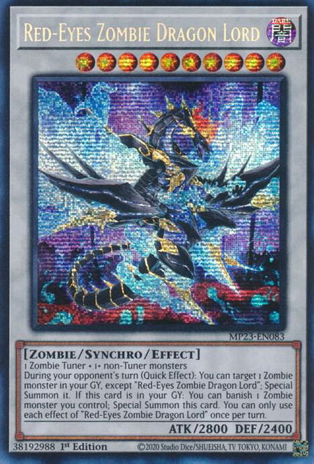 Red-Eyes Zombie Dragon Lord - 25th Anniversary Tin: Dueling Heroes Mega Pack YuGiOh trading card