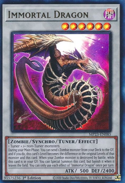 Immortal Dragon trading card from 25th Anniversary Tin: Dueling Heroes Mega Pack Immortal Dragon - 25th Anniversary Tin: Dueling Heroes Mega Pack YuGiOh trading card