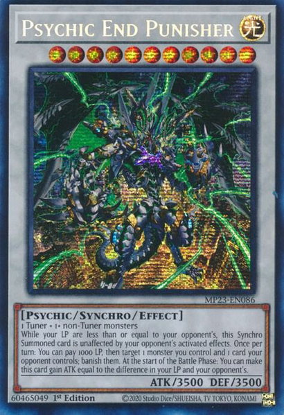 Psychic End Punisher trading card from 25th Anniversary Tin: Dueling Heroes Mega Pack Psychic End Punisher - 25th Anniversary Tin: Dueling Heroes Mega Pack YuGiOh trading card