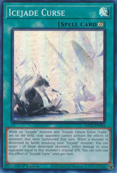 Icejade Curse trading card from 25th Anniversary Tin: Dueling Heroes Mega Pack Icejade Curse - 25th Anniversary Tin: Dueling Heroes Mega Pack YuGiOh trading card