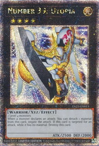 Number 39: Utopia (Quarter Century Secret Rare) - 25th Anniversary Tin: Dueling Heroes (TN23) #TN23-EN013 - Quarter Century Secret Rare YuGiOh Trading Card