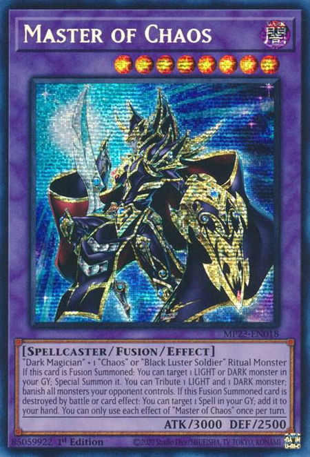 Master of Chaos - 25th Anniversary Tin: Dueling Heroes Mega Pack YuGiOh trading card