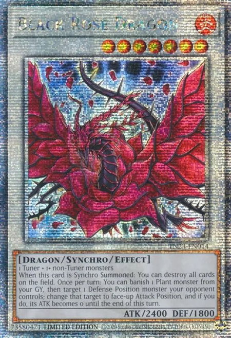 Black Rose Dragon (Quarter Century Secret Rare) - 25th Anniversary Tin: Dueling Heroes YuGiOh trading card