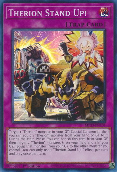 Therion Stand Up! trading card from 25th Anniversary Tin: Dueling Heroes Mega Pack Therion Stand Up! - 25th Anniversary Tin: Dueling Heroes Mega Pack YuGiOh trading card