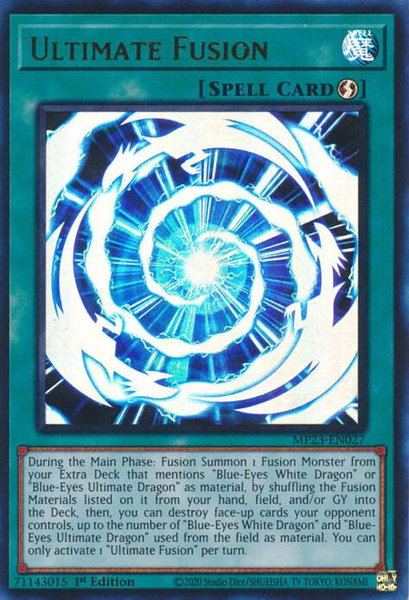 Ultimate Fusion trading card from 25th Anniversary Tin: Dueling Heroes Mega Pack Ultimate Fusion - 25th Anniversary Tin: Dueling Heroes Mega Pack YuGiOh trading card