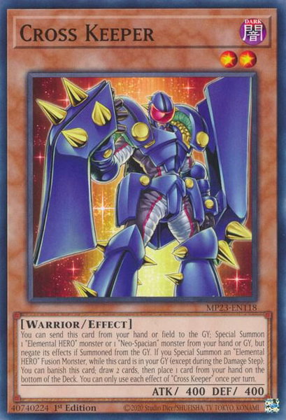 Cross Keeper trading card from 25th Anniversary Tin: Dueling Heroes Mega Pack Cross Keeper - 25th Anniversary Tin: Dueling Heroes Mega Pack YuGiOh trading card
