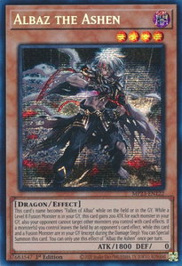 Albaz the Ashen - 25th Anniversary Tin: Dueling Heroes Mega Pack (MP23) #MP23-EN122 - Prismatic Secret Rare YuGiOh Trading Card